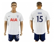 Tottenham Hotspur #15 Dier White Blue Soccer Club Jersey
