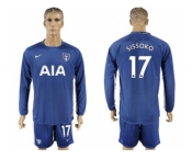 Tottenham Hotspur #17 Sissoko Away Long Sleeves Soccer Club Jersey