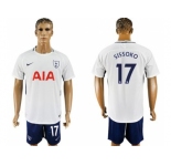 Tottenham Hotspur #17 Sissoko White Blue Soccer Club Jersey
