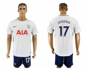 Tottenham Hotspur #17 Sissoko White Blue Soccer Club Jersey