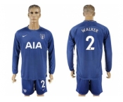 Tottenham Hotspur #2 Walker Away Long Sleeves Soccer Club Jersey