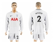 Tottenham Hotspur #2 Walker Home Long Sleeves Soccer Club Jersey