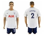 Tottenham Hotspur #2 Walker White Blue Soccer Club Jersey