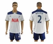 Tottenham Hotspur #2 Walker White Home Soccer Club Jersey4