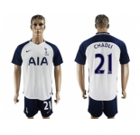 Tottenham Hotspur #21 Chadli White Home Soccer Club Jersey