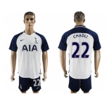 Tottenham Hotspur #22 Chadli White Home Soccer Club Jersey