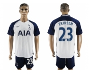 Tottenham Hotspur #23 Eriksen White Home Soccer Club Jersey1