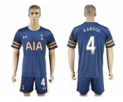 Tottenham Hotspur #4 Kaboul Away Soccer Club Jersey
