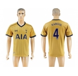 Tottenham Hotspur #4 Kaboul Sec Away Soccer Club Jersey
