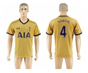 Tottenham Hotspur #4 Kaboul Sec Away Soccer Club Jersey