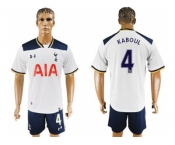 Tottenham Hotspur #4 Kaboul White Home Soccer Club Jersey1