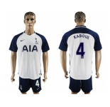 Tottenham Hotspur #4 Kaboul White Home Soccer Club Jersey