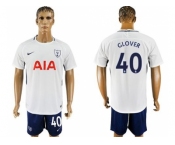 Tottenham Hotspur #40 Glover White Blue Soccer Club Jersey