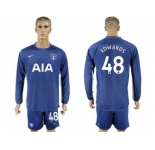 Tottenham Hotspur #48 Edwards Away Long Sleeves Soccer Club Jersey