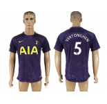 Tottenham Hotspur #5 Vertonghen Sec Away Soccer Club Jersey