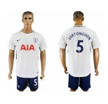 Tottenham Hotspur #5 Vertonghen White Blue Soccer Club Jersey