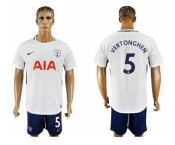 Tottenham Hotspur #5 Vertonghen White Blue Soccer Club Jersey