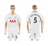 Tottenham Hotspur #5 Vertonghen White Home Soccer Club Jersey