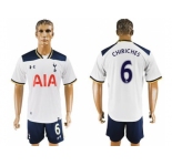 Tottenham Hotspur #6 Chiriches White Home Soccer Club Jersey1