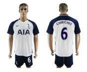 Tottenham Hotspur #6 Chiriches White Home Soccer Club Jersey