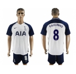 Tottenham Hotspur #8 Paulinho White Home Soccer Club Jersey