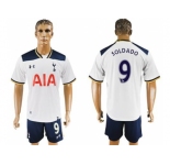Tottenham Hotspur #9 Soldado White Home Soccer Club Jersey1