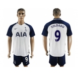Tottenham Hotspur #9 Soldado White Home Soccer Club Jersey