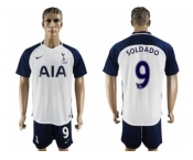 Tottenham Hotspur #9 Soldado White Home Soccer Club Jersey