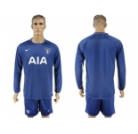 Tottenham Hotspur Blank Away Long Sleeves Soccer Club Jersey