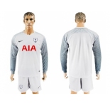 Tottenham Hotspur Blank White Goalkeeper Long Sleeves Soccer Club Jersey