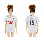 Women's Tottenham Hotspur #15 Dier Home Soccer Club Jersey