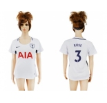 Women's Tottenham Hotspur #3 Rose Home Soccer Club Jersey