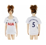Women's Tottenham Hotspur #5 Vertonghen Home Soccer Club Jersey