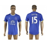 Everton #15 Distin Home Soccer Club Jersey1