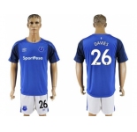 Everton #26 Davies Home Soccer Club Jersey