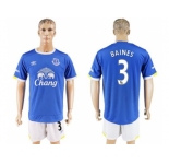 Everton #3 Baines Home Soccer Club Jersey2