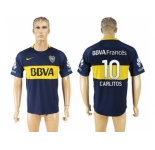 Boca Juniors #10 Carlitos Home Soccer Club Jersey1