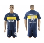 Boca Juniors #10 Carlitos Home Soccer Club Jersey2