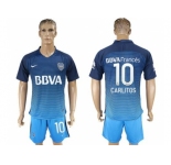 Boca Juniors #10 Carlitos Sec Away Soccer Club Jersey