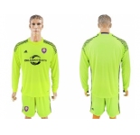 Orlando City SC Blank Shiny Green Long Sleeves Goalkeeper Soccer Club Jersey