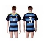 Wales #3 Taylor Away Soccer Country Jersey