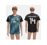 Argentina #14 Mascherano Black Training Soccer Country Jersey