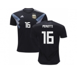 Argentina #16 Perotti Away Soccer Country Jersey