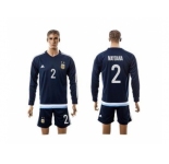 Argentina #2 Maydana Away Long Sleeves Soccer Country Jersey