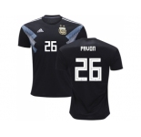 Argentina #26 Pavon Away Soccer Country Jersey