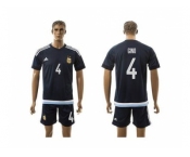 Argentina #4 Gino Away Soccer Country Jersey