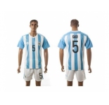 Argentina #5 Gago Home Soccer Country Jersey1