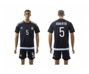 Argentina #5 Kranevitier Away Soccer Country Jersey