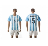 Argentina #5 Kranevitter Home Soccer Country Jersey