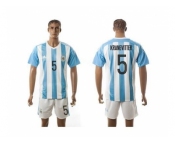 Argentina #5 Kranevitter Home Soccer Country Jersey
